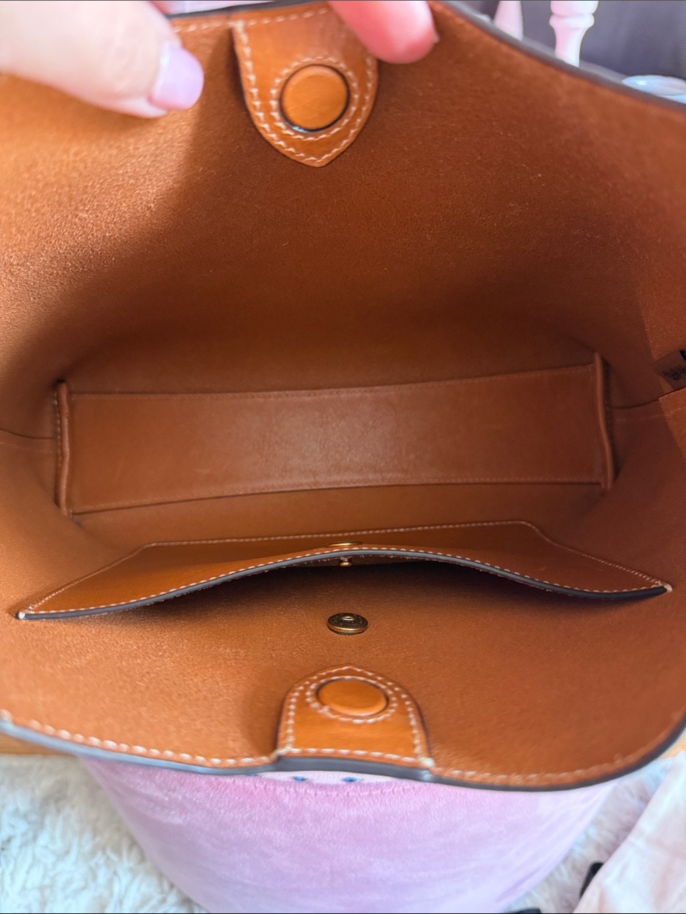 Coach Brooklyn 28 Shoulder Bag in Saddle Brown - Picture 7 of 9